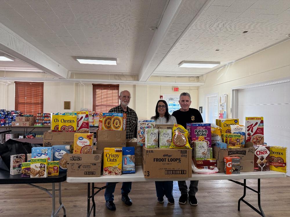 GRATITUDE GRANT 2025 -CEREAL AND PROTEIN BAR DELIVERY TO NORTH HAVEN CONGREGATIONAL CHURCH FOOD PANTRY