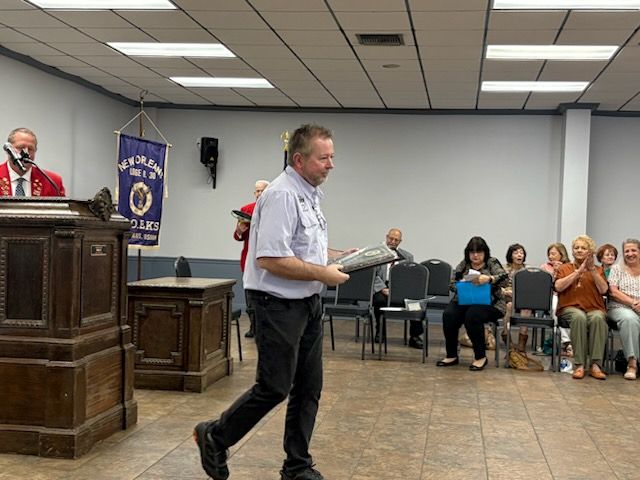 Elk of the Year Sonia Nguyen's award was accepted by her husband James Hester