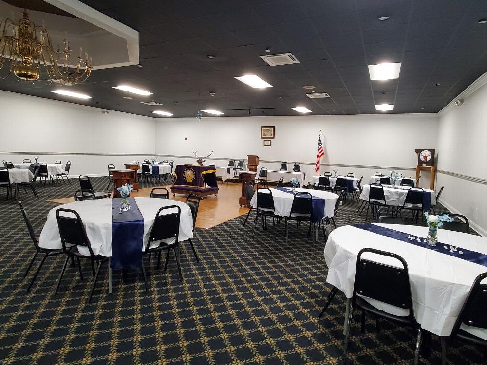 Event Hall decorated for an Elks function