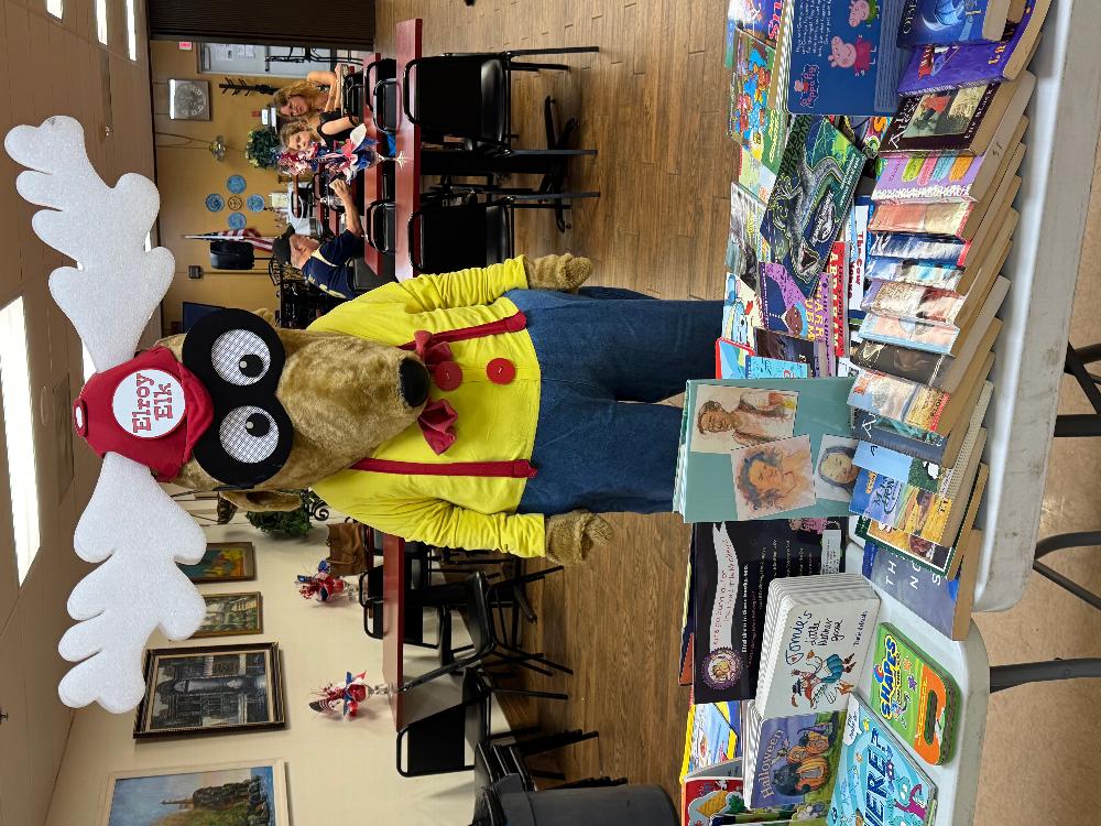 Elroy checking out all the books - free for all the kids
July 2025