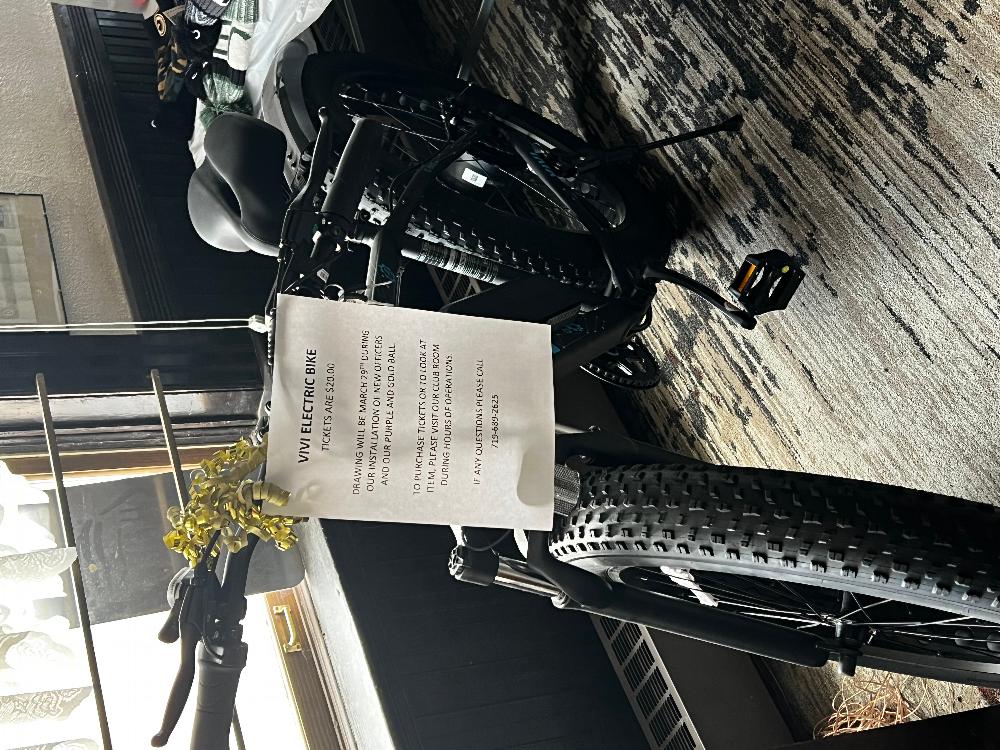 VIVI Electric Bike Raffle on March 29th, 2025 
$20 per ticket