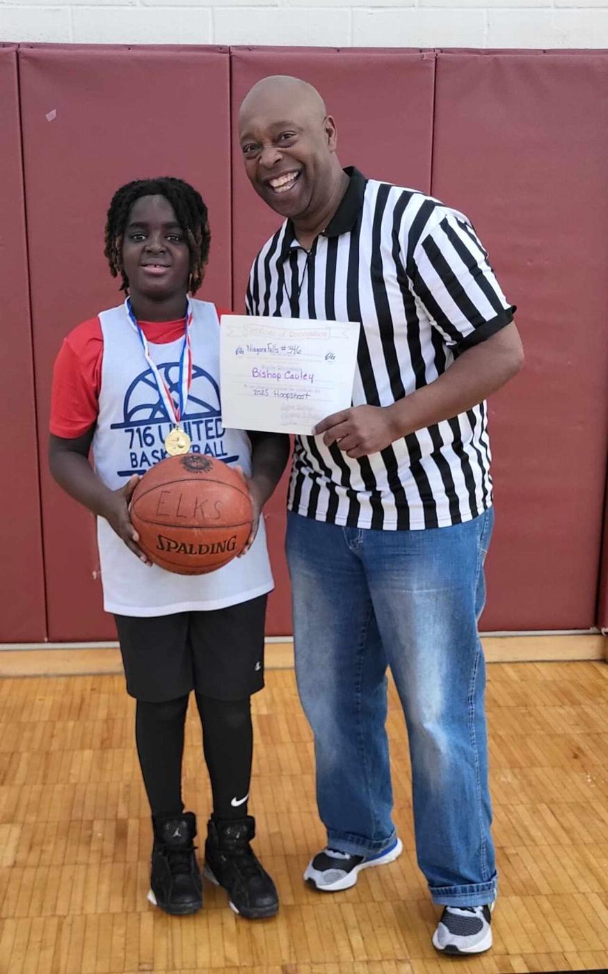 2025 Hoop Shoot Carl Cain (Chairman) and Bishop Cauley