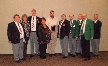 <b><h2>District Elk of the Year 09 and his wife Lisa with Officers present for the award</h2></b>