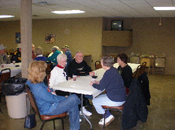 Members enjoying Tom & Jerry's on Christmas Day morning.