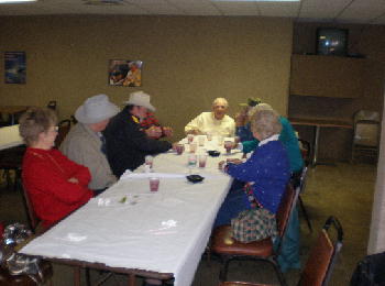 Members enjoying Tom & Jerry's on Christmas Day morning.