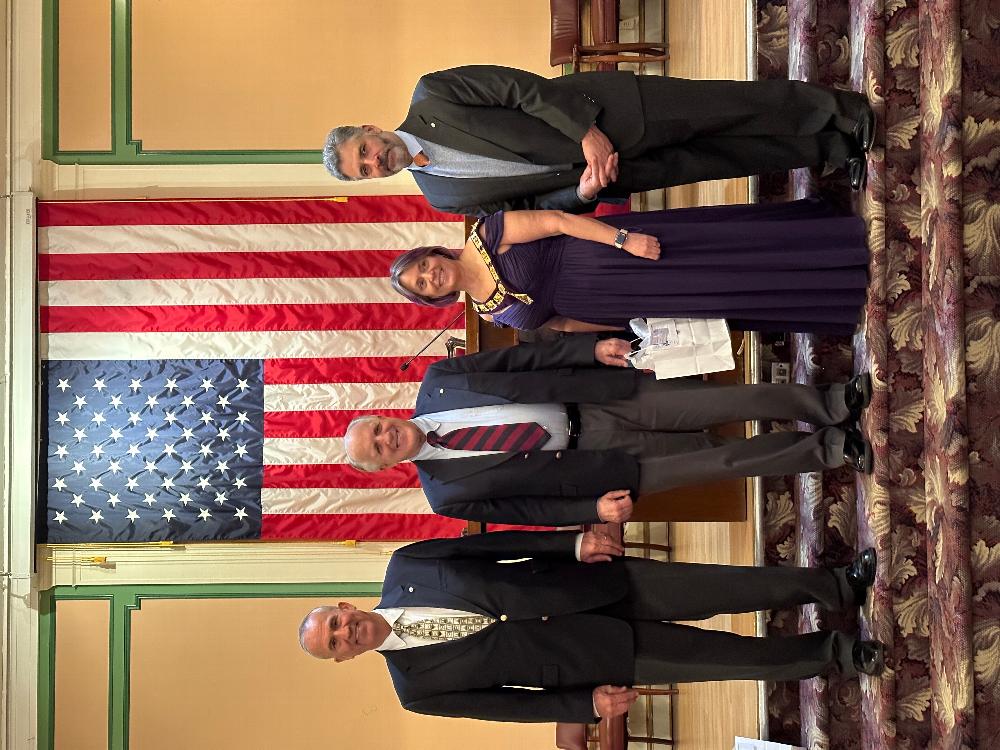 January 2023 Initiates - From left to right Steven Collins, Jeff Jagels, ER Teresa Skobba and Rushmore Cervantes