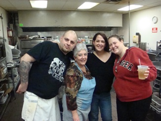 The Lodge brought in the New Year in style with a special New Year's Eve Party. Pictured are four of the cooks that made it all happen. A team of Cortland Elks made the evening a wonderful success. Thanks Alex, Donna, Angela, Jenni, James, Kayla, Cal, Kathy, Rich, Kelsey, Theresa, Dan, and others.)