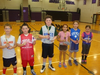 Hoop Shoot Winners in our Eight to Nine Group.