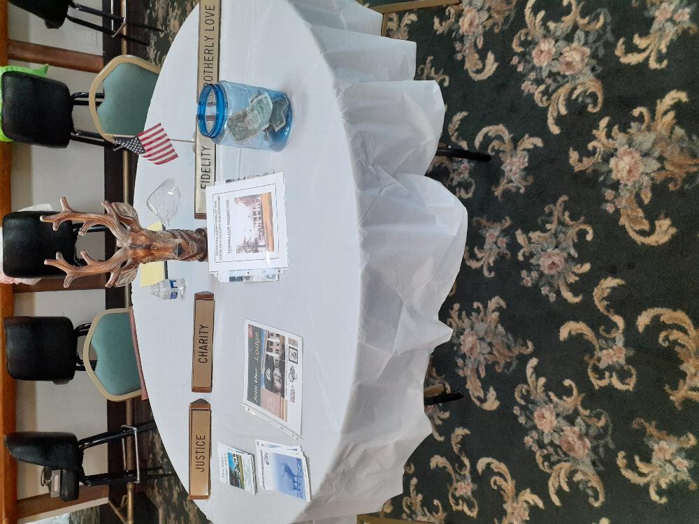 Lodge Information Table at out 1st Annual Wellness Expo May 2021.