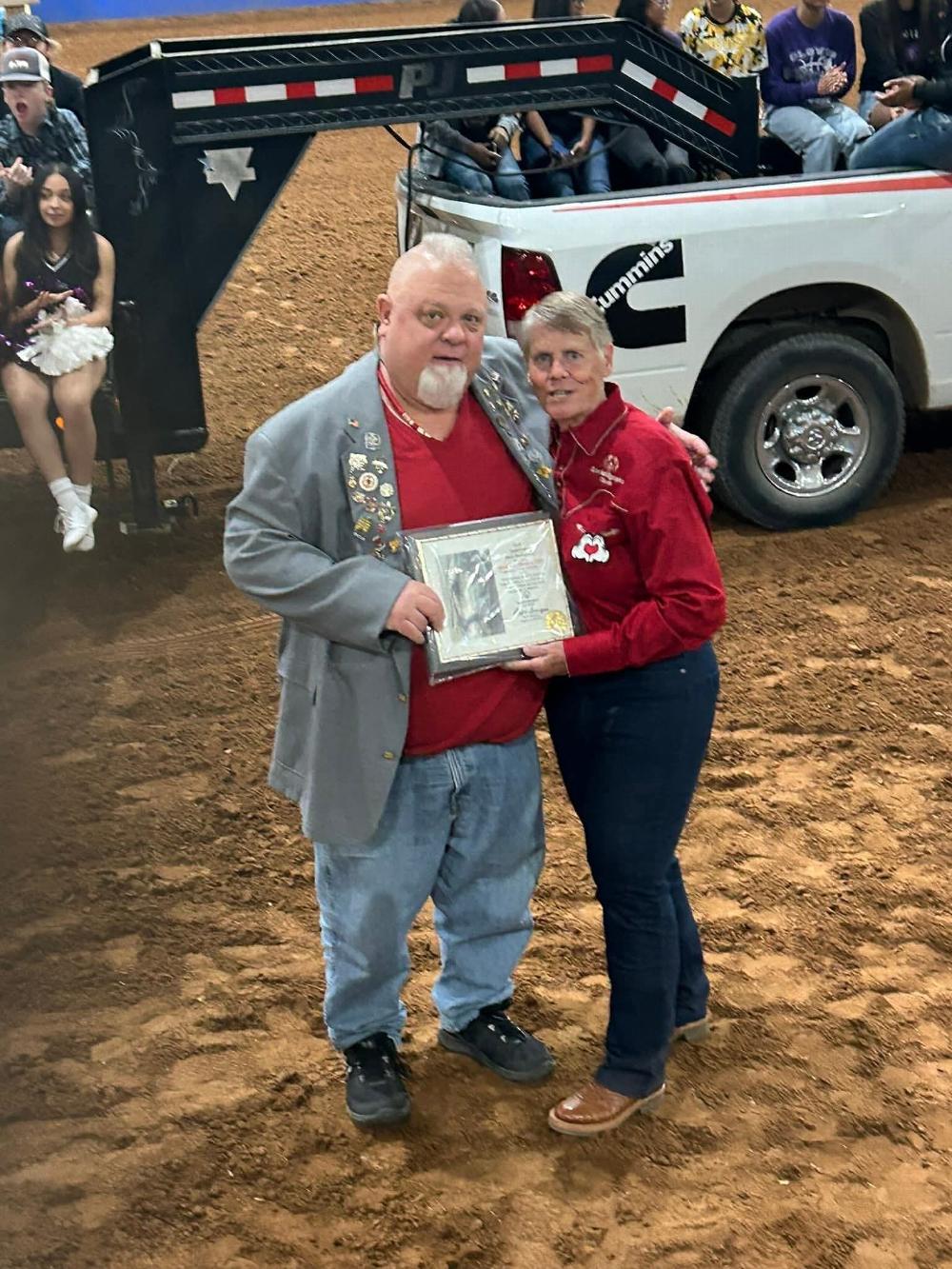 PER Sean Sinclair accepts a Plaque on behalf of the Clovis Portales Elks Lodge #1244