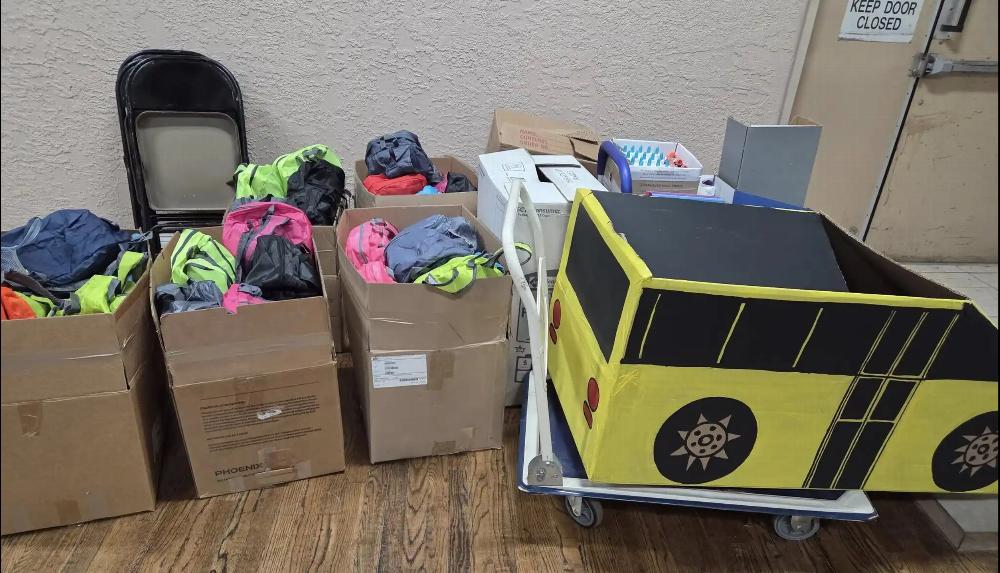 Collecting Donations for National Night Out