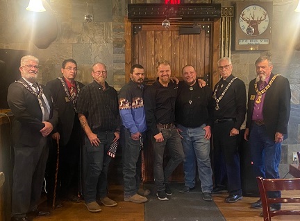 CONGRATULATIONS TO A NEW MEMBERS; GEORGE STOCKIGT, JOSHUA LARSON, DARREN AXELSEN AND CASSIDY JONES!  THEY WERE ACCOMPANIED BY OUR ESTEEMED LEADING KNIGHT, CHRIS KORENKO, ESTEEMED LECTURING KNIGHT, JUSTON ANDREASON, ESTEEMED LOYAL KNIGHT, PAUL LA TOUR AND OF COURSE OUR WONDERFUL EXALTED RULER, KEN JENSEN!  CONGRATS GUYS!!
