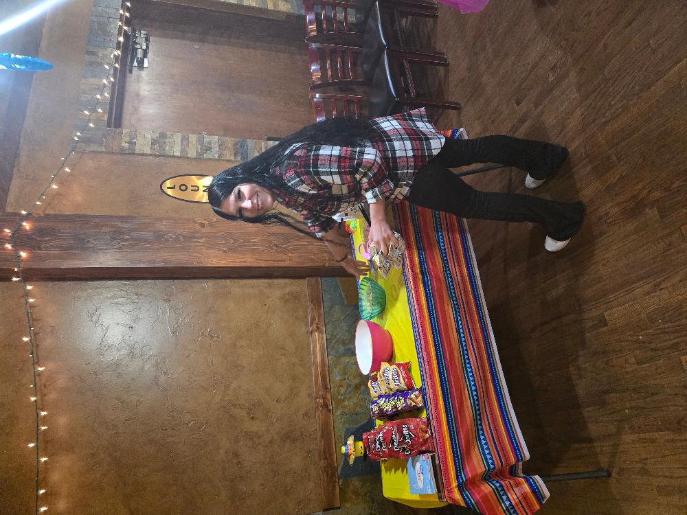 Tabatha hard at work before the kid's appear!