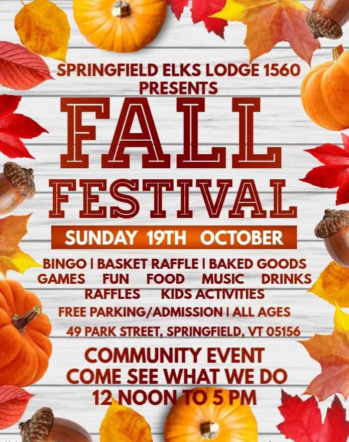 Springfield Elks Lodge 2025 Fall Festival