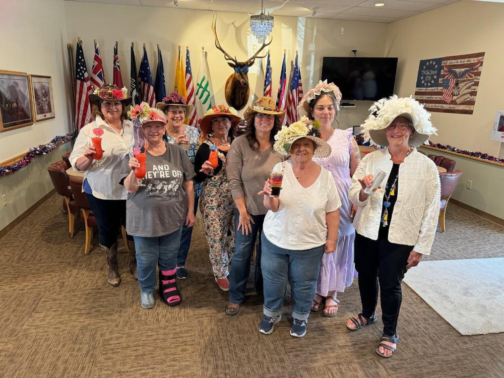 Ladies of the Lodge dressed for our Horse Races event.