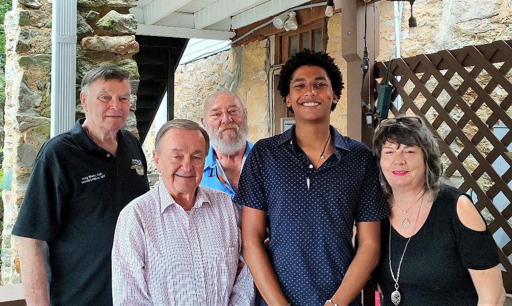 Proud Lodge of 2024 MVS Scholarship winner Kalyan Piovesan Toussaint