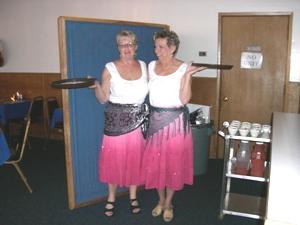 Two beautiful Senoritas
Joan Beneke and Michele McGauley
Also they are our first place Ritual Contest winners! Joan- Inner guard on the left and Michele -Chaplain on the right.  Pretty & Smart!!!
