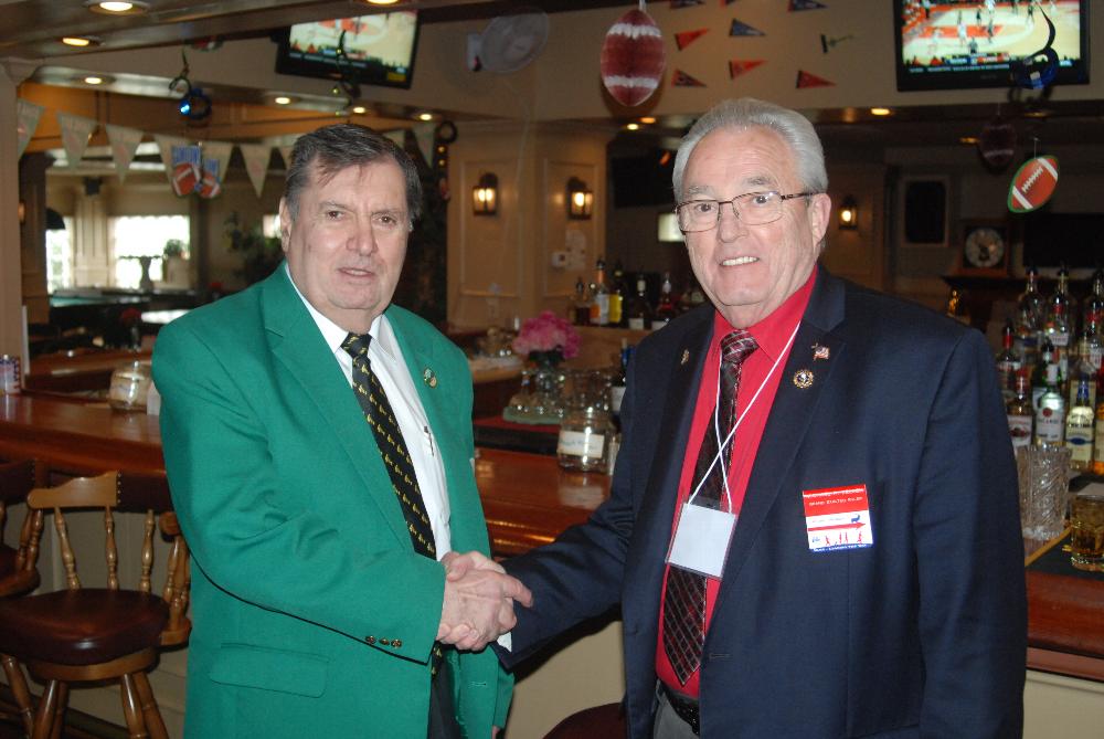 Exalted Ruler John Keenan with Grand Exalted Ruler Michael F. Zellen at luncheon hosted by Myrtle Beach Elks during the 2017 SC Elks Winter Convention.