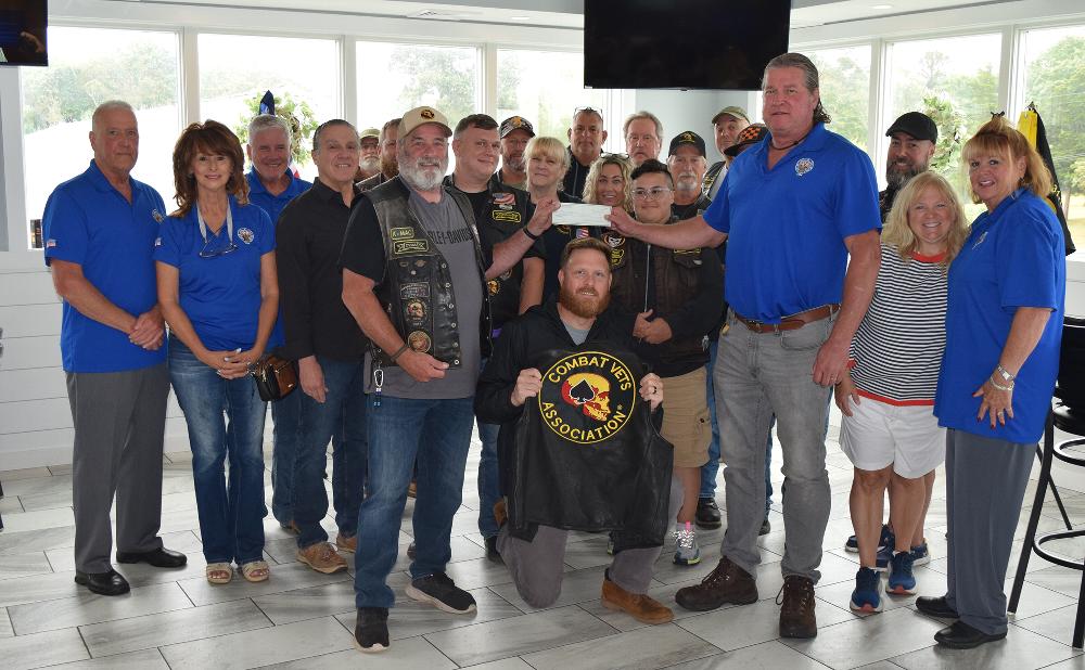 Exalted Ruler Rick Newberg presented a check from the proceeds from our Tie Dye Dance to the Combat Veterans Association.   Thank you to John Paolillo and Catherine VanBlaricom (Foxy) and all the volunteers! 