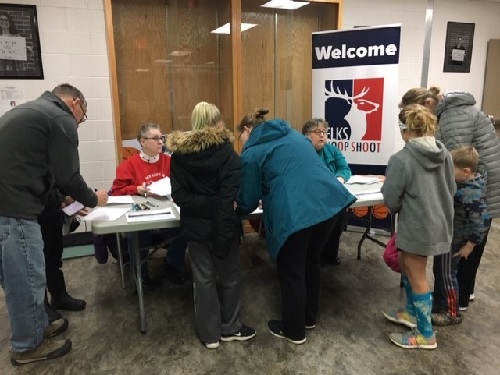 Pierre Elks Lodge #1953 held the local Elks Hoop Shoot event on Sunday, December 8, 2019 at Georgia Morse Middle School in Pierre.  Boys and girls signed up to compete in one of three different age categories.