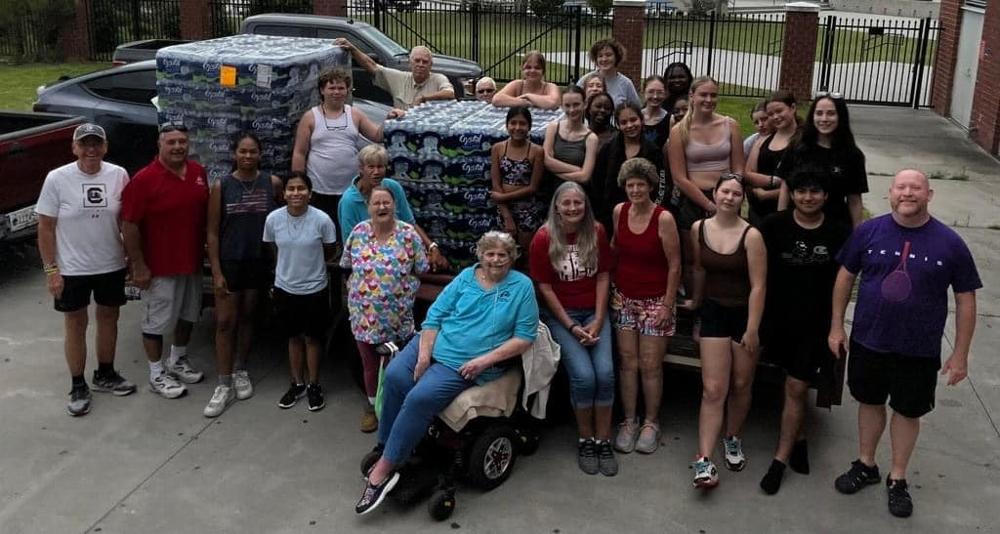 Thank you Walterboro Elks!  The Colleton County High School Band of Blue really appreciates the HUGE donation of 168 cases of bottled water.  The support of our community for our young people is tremendous.  GO B.P.O.E #1988 and GO BIG BLUE!  🩵💙