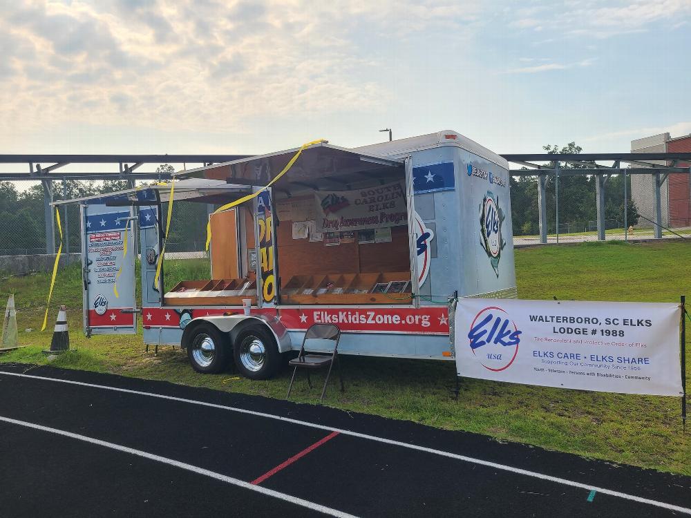 We took the Drug Awareness Trailer out to the Community Family Fun Day this morning. The turnout for this event was low. We did have people that came by, and we told them about the drug awareness program that we have going on. They were thankful for the information that we gave them. I want to thank Janice Barrett for helping out.