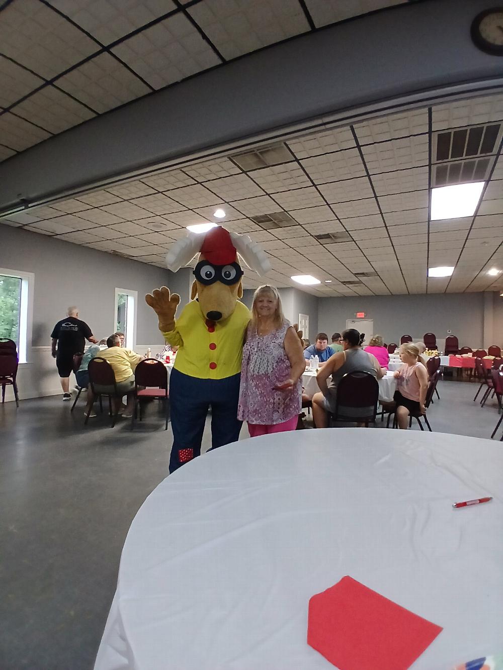 Elroy attended the Annual Picnic and Goat Drop yesterday at the Orangeburg Elks Lodge. It poured down rain so, the goats didn't go outside to poop. They had to put the tickets in the feed bucket and pulled out the winners. Elroy had a great time. Thank you, Orangeburg Elks, for the invite.
