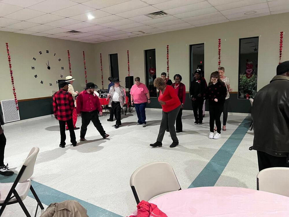 I have been trying to figure out how I could thank the people responsible for making our Annual Valentine Dinner and Dance for our Special Gatherings Group so spectacular. From the members that decorated and made gifts behind the scenes, to the members that gave their time  on Valentine’s day to serve our guest. To DJ Joe Pendarvis and his lovely wife Betty for playing the music. To Charles and Faye Rister with Thrivent. To all the individuals that made private donations I can’t thank all of you enough. Our Biggest Surprise of the night was JJ and Ashley Lamb of Shorty’s Smokin Butt’s and Tommy Osteen of Colleton County Board of Disabilities for donating dinner to our event.  I do not know how we can show our appreciation for everything everyone has contributed to make such a wonderful event possible. Special Gatherings made memories that they will not forget. We crowned a King & Queen, gave away door prizes, t-shirts and candy and danced the night away. Thank all of you for making this night so special for them. I am proud to be a part of the Walterboro Elks # 1988 and everything we do for our community.