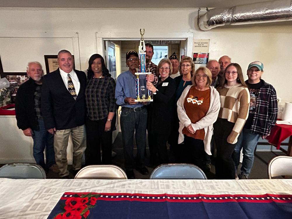 The Colleton County Veterans Council held its awards presentation ceremony for the Veterans Day Parade Winners. The 3rd place winner for 2024 was Colleton County VFW Post 12102. 2nd place was presented to Scout Troop 646. 1st place was won by the Walterboro Elks Club #1988. The Veterans Council thanked everyone who turned out for the parade and the awards ceremony
