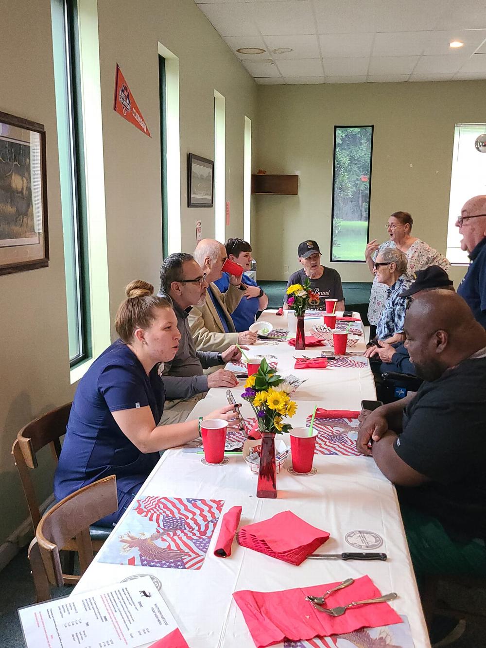 The Vets had a great time tonight. They were glad to get out.