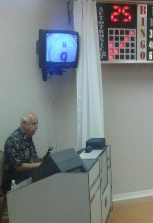 Sal Giglio was the Bingo Caller 