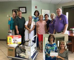 We are still helping out in the community and this day we are delivering needed supplies and funds donated by our members to Manatee Elementary School.  Assistant Principal Dena Antoinette accepts Lodges's check from E.R. for needed supplies for students in inset photo.  All those that helped that day,  from left to right: Laura Cress, Tony Wojciechowski, Debra Eby, Mary Jo Wojciechowski, Julie DeHann, Gerry Massey, Anna Marie and Ray Honan.