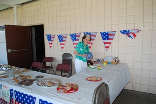 The Emblem Club selling "Goodies"...