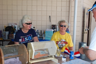 Barbara and Mary Lou selling those tickets.... hummm do I feel lucky???
