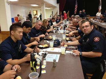 Some of Our Finest enjoying their Ribs at The Arcadia Lodge on City Appreciation Day.