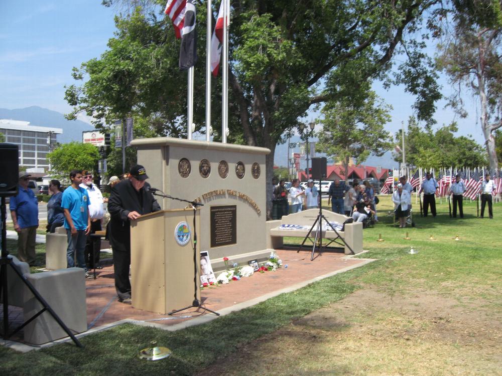 
Chairman of the Arcadia Vietnam War Monument and Arcadia Elks Member, Gene Glasco at the podium.
