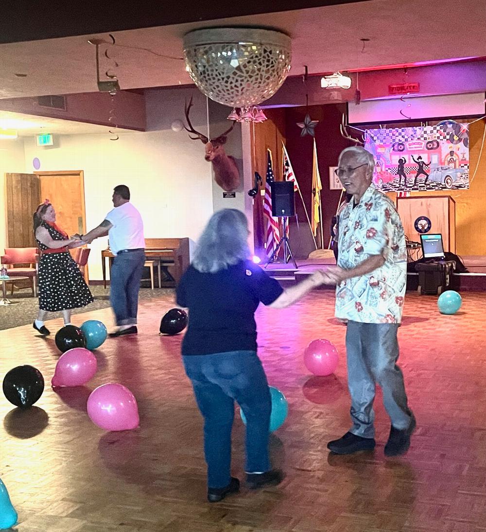 The dance floor heats up to the tunes of the 50s played by Breezy Bee Entertainment.