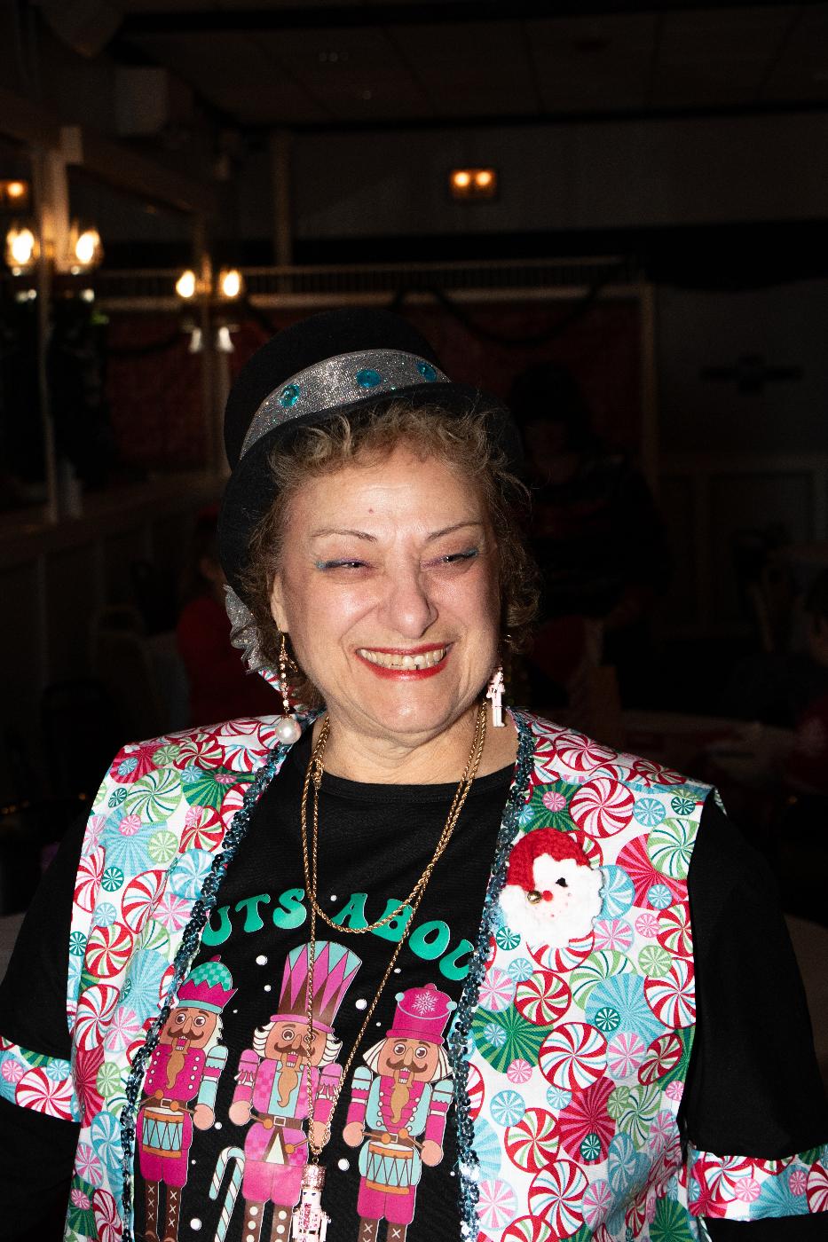 One of Santa's Helpers Millie  getting ready to do face painting