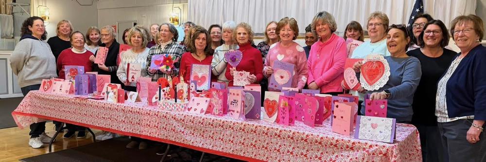 3rd Annual Crafters night  at the Lodge Feb 3,2026 . The Ladies were making Valentines for the  Members of the ARC South Shore 
