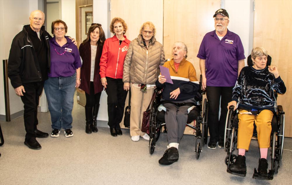 Alan Menz PER Chaplin, Michelle Smallcomb Per Loyal Knight, Kathy Good Organizer, Denise Menz Organizer, Lynne Frazier Organizer, Recipient, Mark Good PER Trustee, and  a Recipient of a Valentines Treat
