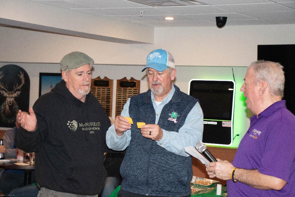 Mansfield Elks Member Winning the  50/50 Raffle