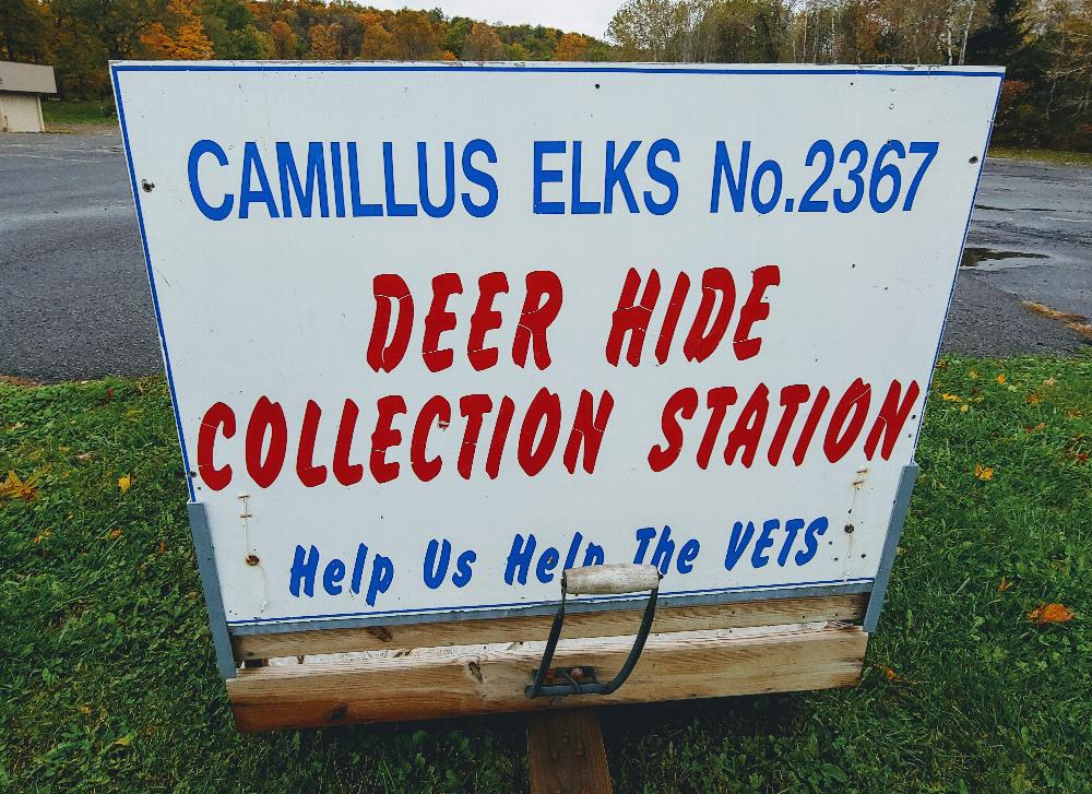 Proceeds from deer hide collection and sale is used to support our veterans' programs. Over the last 18 years, our Lodge has collected over 7200 hides. (2019)