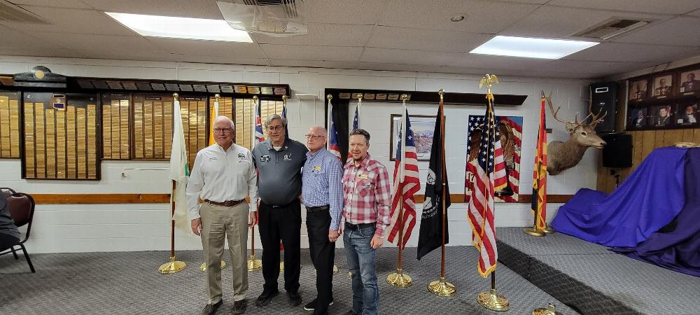 Flag Day 2025. Pictured Left to Right; District 2 City Supervisor Rich Letterman, ER Walt Honse, Bullhead City Mayor Pro Tem Dan Alfonso and city council member Jason Newlin.