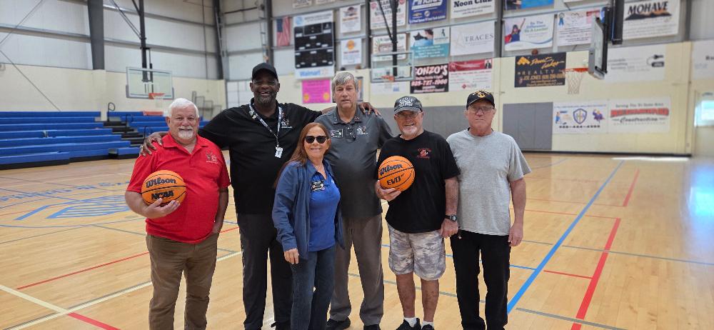 Hoop Shoot 2025 Volunteers pictured with ER Walt Honse, Secretary Kathy Honse (Both in the middle) and InnerGuard Michael Ayers pictured far right.