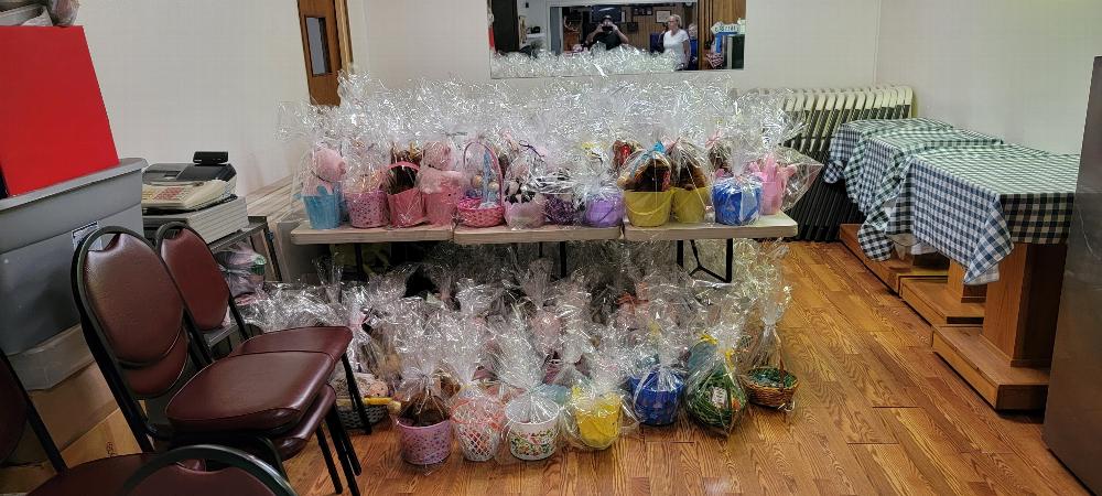 The Easter Bunny had ALOT of baskets to give out to the kids in our community.