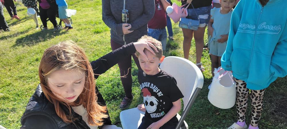 Face Painting Fun at the Easter Egg Hunt!