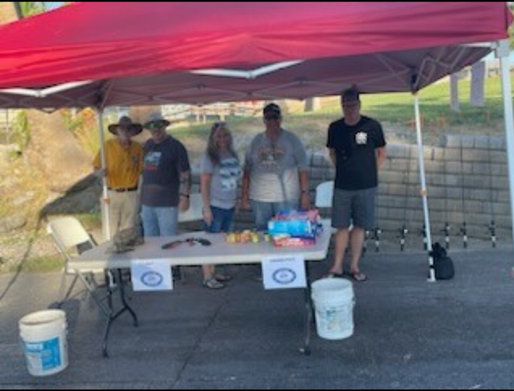 All of our amazing volunteers for our first annual fishing clinic!
