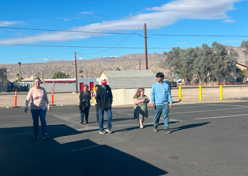 The Athletes on their walk.