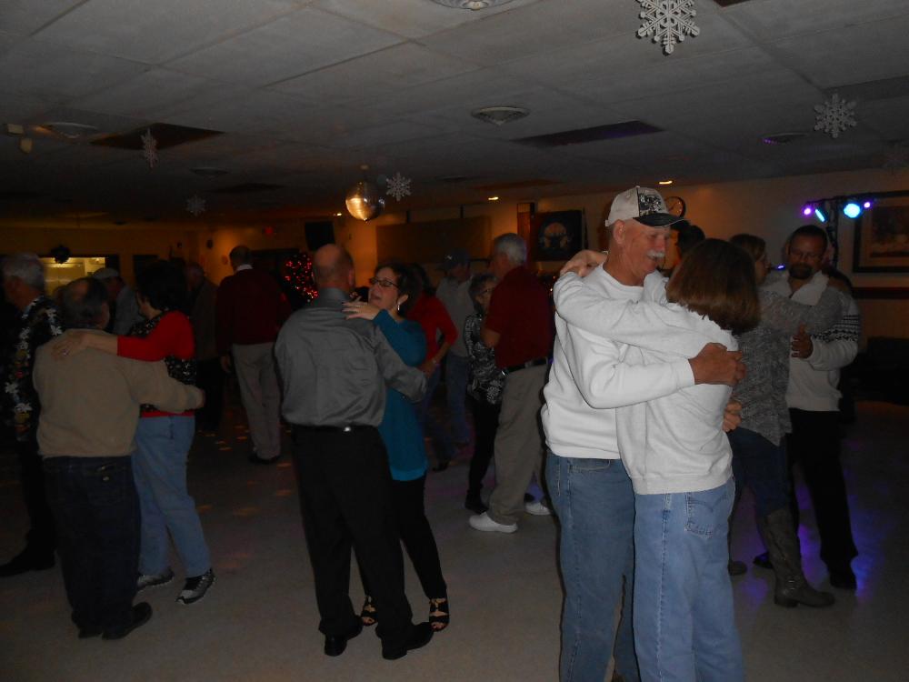 Dancing to live music.