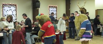 Hug's Bunny making an appearence for the Kid's Christmas Party